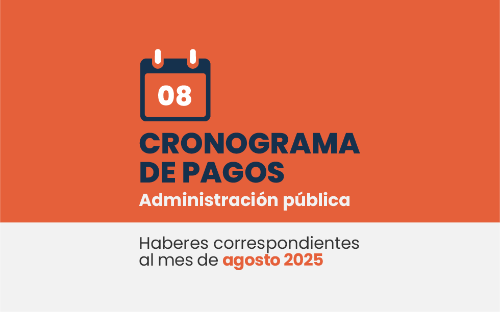 Cronograma de pagos de agosto