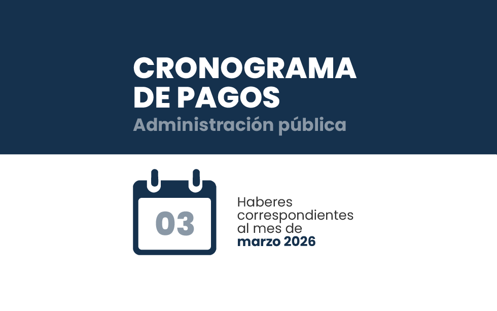 Cronograma de pagos de marzo