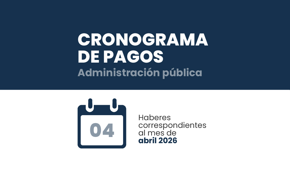 Cronograma de pagos de abril